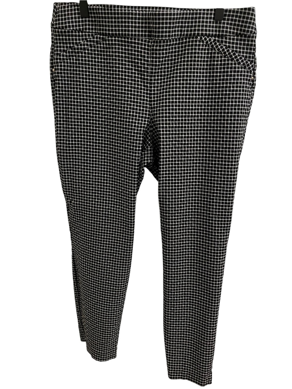 Briggs New York Black & White Grid Ponte Pants